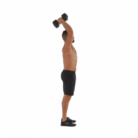 Trabajar triceps con mancuernas
